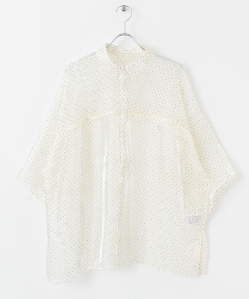 KBF（ケイビーエフ）の「ドットシースルーシャツ（シャツ/ブラウス・レディース・チャコールグレー/ベージュ/アイボリー・ONE）」の16枚目の写真