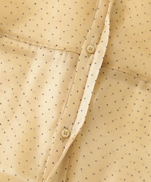 KBF（ケイビーエフ）の「ドットシースルーシャツ（シャツ/ブラウス・レディース・チャコールグレー/ベージュ/アイボリー・ONE）」の21枚目の写真