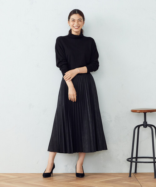 COMME CA ISM（コムサイズム）の「プリントジャージー　プリーツスカート（スカート・レディース・ブラック/グリーン/グレイッシュベージュ・SMALL/MEDIUM/LARGE）」の14枚目の写真