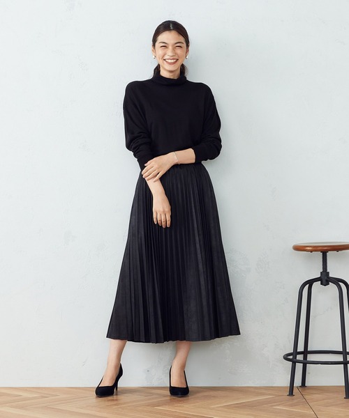 COMME CA ISM（コムサイズム）の「プリントジャージー　プリーツスカート（スカート・レディース・ブラック/グリーン/グレイッシュベージュ・SMALL/MEDIUM/LARGE）」の12枚目の写真