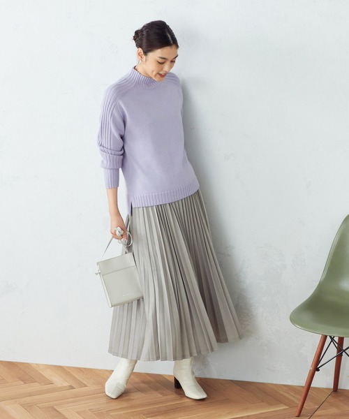 COMME CA ISM（コムサイズム）の「プリントジャージー　プリーツスカート（スカート・レディース・ブラック/グリーン/グレイッシュベージュ・SMALL/MEDIUM/LARGE）」の9枚目の写真