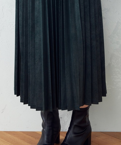 COMME CA ISM（コムサイズム）の「プリントジャージー　プリーツスカート（スカート・レディース・ブラック/グリーン/グレイッシュベージュ・SMALL/MEDIUM/LARGE）」の13枚目の写真
