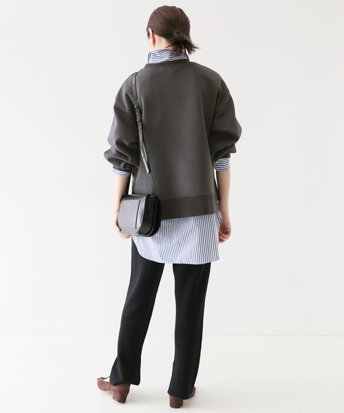 SLOBE IENA（スローブイエナ）の「ダンボールプルオーバー【手洗い可能】◆（スウェット・レディース・グレー/ベージュ/グリーン・FREE）」の21枚目の写真