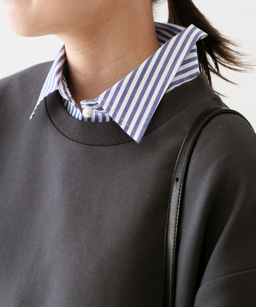 SLOBE IENA（スローブイエナ）の「ダンボールプルオーバー【手洗い可能】◆（スウェット・レディース・グレー/ベージュ/グリーン・FREE）」の11枚目の写真