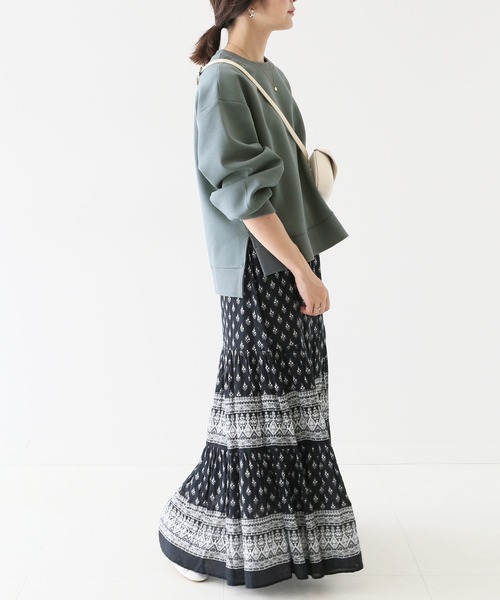 SLOBE IENA（スローブイエナ）の「ダンボールプルオーバー【手洗い可能】◆（スウェット・レディース・グレー/ベージュ/グリーン・FREE）」の17枚目の写真