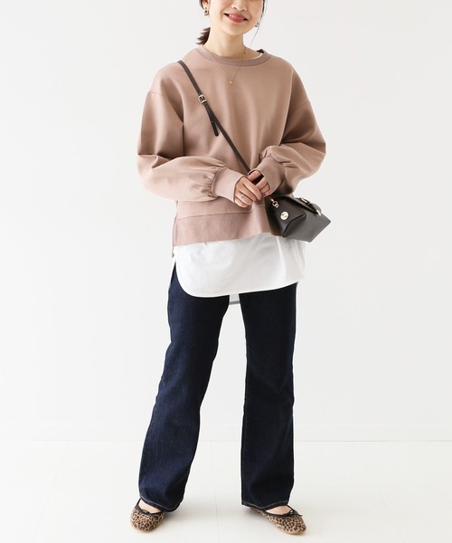 SLOBE IENA（スローブイエナ）の「ダンボールプルオーバー【手洗い可能】◆（スウェット・レディース・グレー/ベージュ/グリーン・FREE）」の22枚目の写真