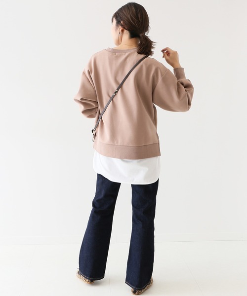 SLOBE IENA（スローブイエナ）の「ダンボールプルオーバー【手洗い可能】◆（スウェット・レディース・グレー/ベージュ/グリーン・FREE）」の13枚目の写真