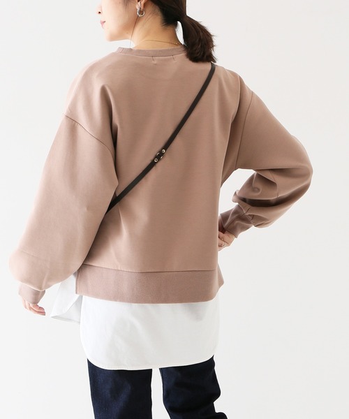 SLOBE IENA（スローブイエナ）の「ダンボールプルオーバー【手洗い可能】◆（スウェット・レディース・グレー/ベージュ/グリーン・FREE）」の18枚目の写真