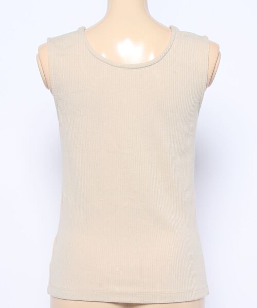 ehka sopo（エヘカソポ）の「リングドット釦前後着タンク（タンクトップ・レディース・ダークオレンジ/ブラウン/ベージュ・ﾌﾘ-）」の5枚目の写真