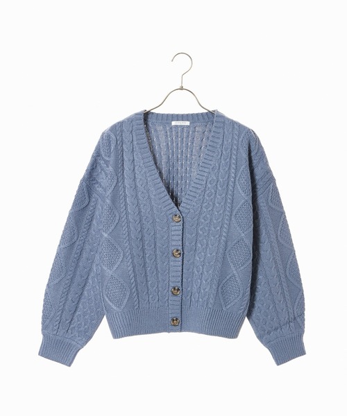 Honeys（ハニーズ）の「ケーブル編Vカーデ（カーディガン/ボレロ
