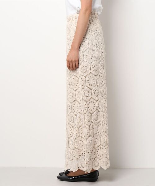 ROSE BUD（ローズバッド）の「刺繍レーススカート（スカート・レディース・ブラック/オレンジ/ホワイト・FREE）」の5枚目の写真