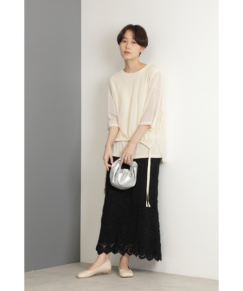 ROSE BUD（ローズバッド）の「刺繍レーススカート（スカート・レディース・ブラック/オレンジ/ホワイト・FREE）」の10枚目の写真