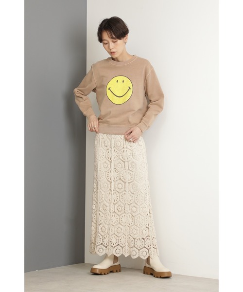 ROSE BUD（ローズバッド）の「刺繍レーススカート（スカート・レディース・ブラック/オレンジ/ホワイト・FREE）」の6枚目の写真