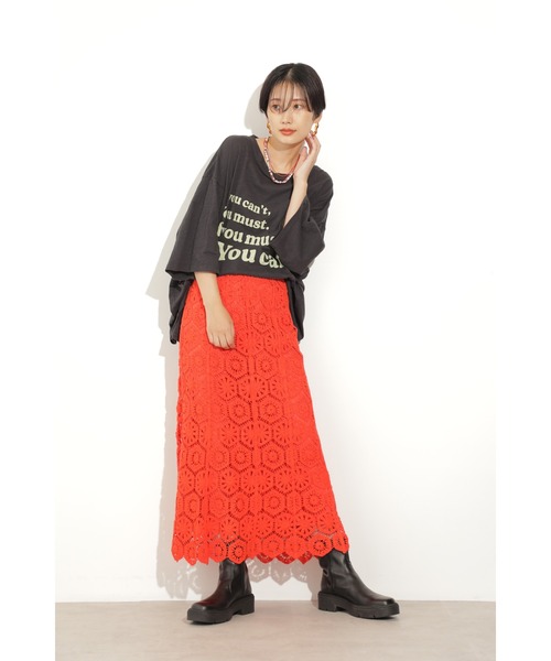 ROSE BUD（ローズバッド）の「刺繍レーススカート（スカート