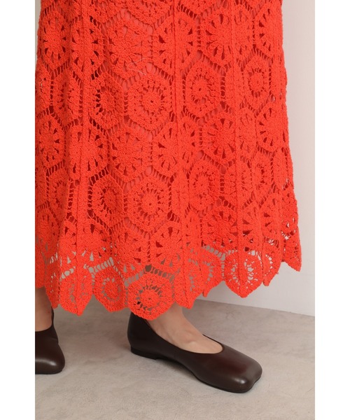 ROSE BUD（ローズバッド）の「刺繍レーススカート（スカート・レディース・ブラック/オレンジ/ホワイト・FREE）」の19枚目の写真