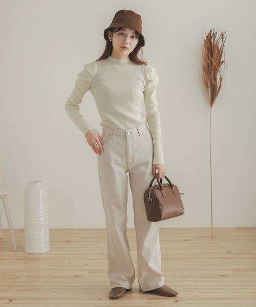 SENSE OF PLACE by URBAN RESEARCH（センスオブプレイスバイアーバンリサーチ）の「ショルダータックセーター（ニット/セーター・レディース・ブラック/アイボリー/キャメル/ラベンダー・ONE）」の22枚目の写真