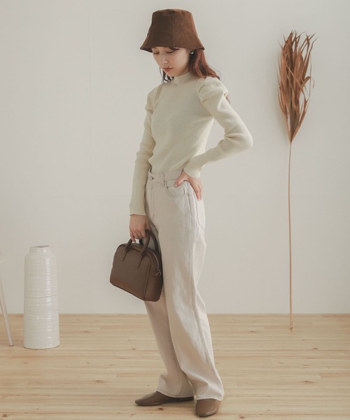 SENSE OF PLACE by URBAN RESEARCH（センスオブプレイスバイアーバンリサーチ）の「ショルダータックセーター（ニット/セーター・レディース・ブラック/アイボリー/キャメル/ラベンダー・ONE）」の7枚目の写真