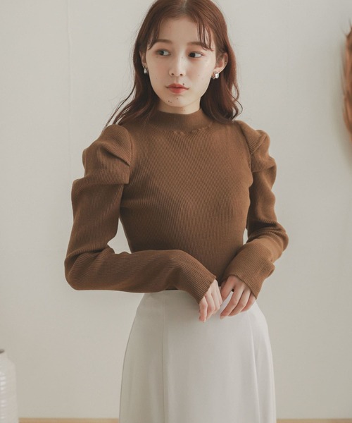 SENSE OF PLACE by URBAN RESEARCH（センスオブプレイスバイアーバンリサーチ）の「ショルダータックセーター（ニット/セーター・レディース・ブラック/アイボリー/キャメル/ラベンダー・ONE）」の18枚目の写真