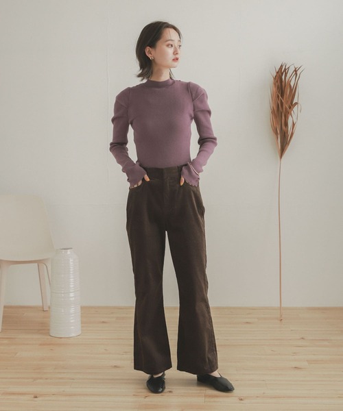 SENSE OF PLACE by URBAN RESEARCH（センスオブプレイスバイアーバンリサーチ）の「ショルダータックセーター（ニット/セーター・レディース・ブラック/アイボリー/キャメル/ラベンダー・ONE）」の16枚目の写真