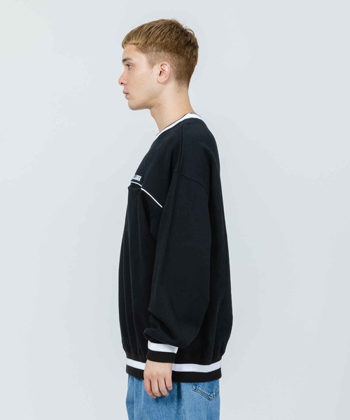 XLARGE(エクストララージ)の「STANDARD LOGO LINED CREWNECK SWEAT(スウェット・メンズ・ネイビー/ブラック/アッシュ・L/M/XL/S)」の4枚目の写真