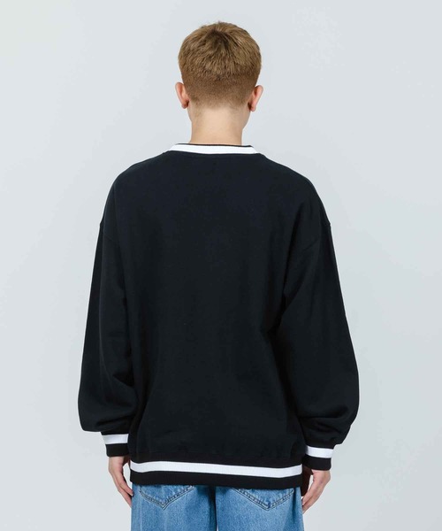 XLARGE(エクストララージ)の「STANDARD LOGO LINED CREWNECK SWEAT(スウェット・メンズ・ネイビー/ブラック/アッシュ・L/M/XL/S)」の5枚目の写真