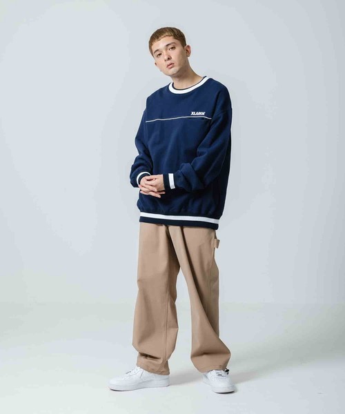 XLARGE(エクストララージ)の「STANDARD LOGO LINED CREWNECK SWEAT(スウェット・メンズ・ネイビー/ブラック/アッシュ・L/M/XL/S)」の11枚目の写真
