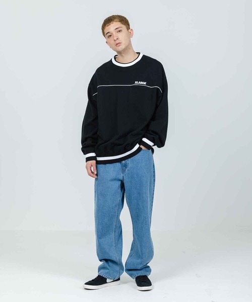 XLARGE(エクストララージ)の「STANDARD LOGO LINED CREWNECK SWEAT(スウェット・メンズ・ネイビー/ブラック/アッシュ・L/M/XL/S)」の13枚目の写真