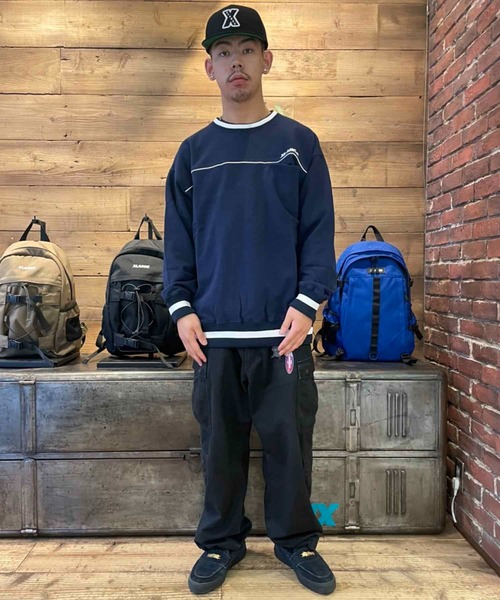 XLARGE(エクストララージ)の「STANDARD LOGO LINED CREWNECK SWEAT(スウェット・メンズ・ネイビー/ブラック/アッシュ・L/M/XL/S)」の20枚目の写真