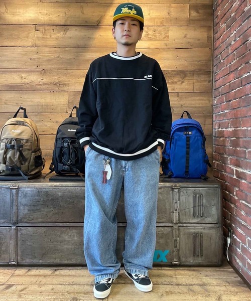 XLARGE(エクストララージ)の「STANDARD LOGO LINED CREWNECK SWEAT(スウェット・メンズ・ネイビー/ブラック/アッシュ・L/M/XL/S)」の21枚目の写真