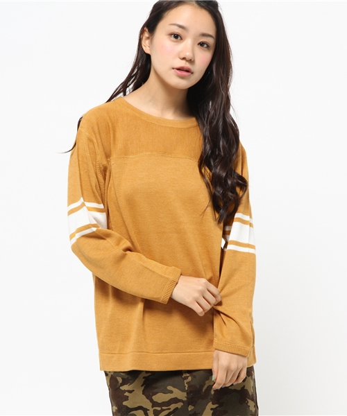 Kastane（カスタネ）の「【Kastane】ライン袖ニット（ニット/セーター・レディース・オフホワイト/グレー/マスタード・FREE）」の8枚目の写真