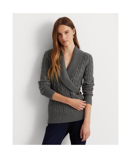 最新作ラルフローレンケーブルニットバックルトリムセータードレ LAUREN RALPH LAUREN（ローレン ラルフ ローレン）の「ケーブル