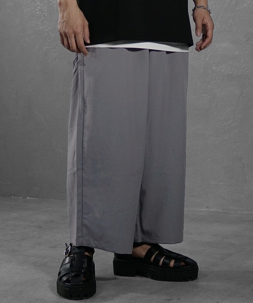 MinoriTY（マイノリティ）の「【MinoriTY】落ち感ワイドパンツ ワイドシルエット 極太スラックス メンズ イージーパンツ バギーパンツ バギースラックス 夏服【セットアップ対応】（スラックス・メンズ・カーキ/モカ/パープル系その他/チャコール/ブラック/キナリ/グリーン/ネイビー/グレー/ベージュ/グレイッシュベージュ/パープル/ブルー/モスグリーン・S/M/L）」の19枚目の写真