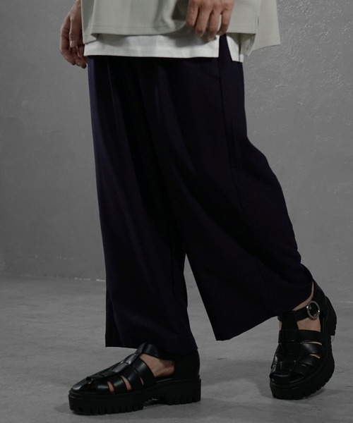 MinoriTY】落ち感ワイドパンツ ワイドシルエット 極太スラックス