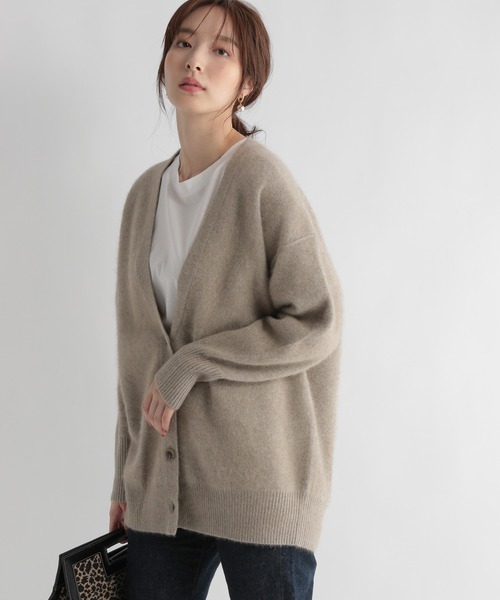 Andemiu（アンデミュウ）の「【ストレスフリー】ラクーンニットカーディガン948883（ニット/セーター・レディース・ブラック/ベージュ/ブラウン・FREE）」の14枚目の写真
