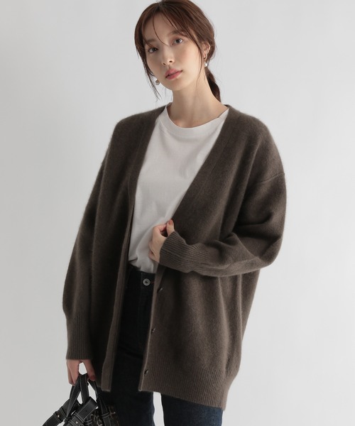 Andemiu（アンデミュウ）の「【ストレスフリー】ラクーンニットカーディガン948883（ニット/セーター・レディース・ブラック/ベージュ/ブラウン・FREE）」の4枚目の写真