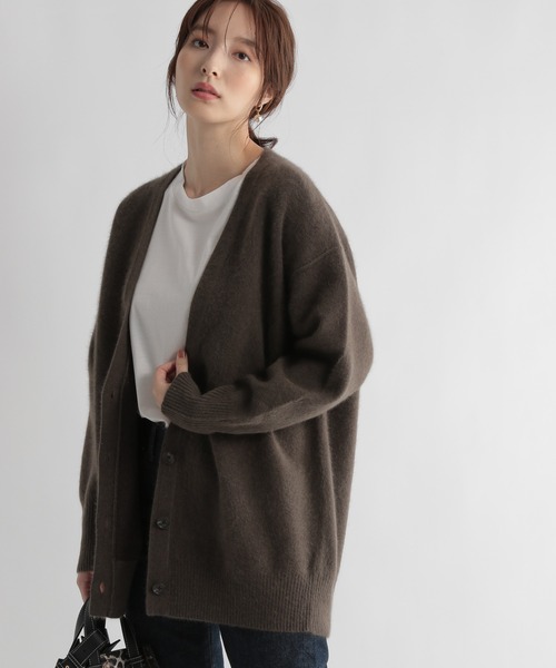 Andemiu（アンデミュウ）の「【ストレスフリー】ラクーンニットカーディガン948883（ニット/セーター・レディース・ブラック/ベージュ/ブラウン・FREE）」の20枚目の写真