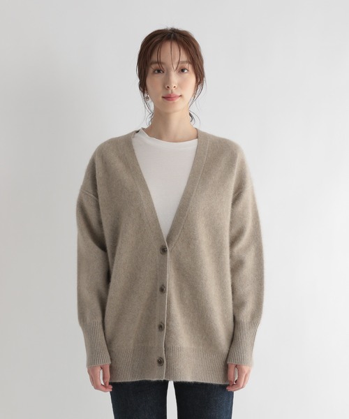 Andemiu（アンデミュウ）の「【ストレスフリー】ラクーンニットカーディガン948883（ニット/セーター・レディース・ブラック/ベージュ/ブラウン・FREE）」の5枚目の写真