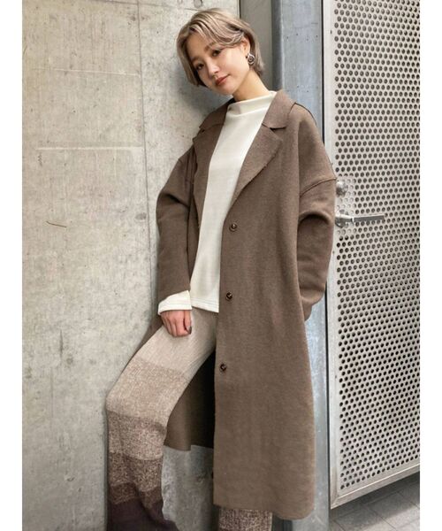 EMODA（エモダ）の「ボンディングボトルプルオーバー（Tシャツ/カットソー・レディース・ブラック/ブラウン/アイボリー・FREE）」の9枚目の写真