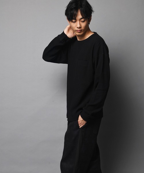 JACKROSE（ジャックローズ）の「JE-ヘビーワッフルLSTEE（Tシャツ/カットソー・メンズ・ホワイト/ブラック/ダークグレー・M/L）」の21枚目の写真