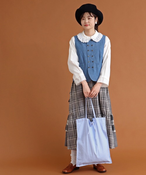 Malle(マル)の「malle 80/オックス エコバッグ(エコバッグ/サブバッグ・レディース・サックスブルー/イエロー/オフホワイト・FREE)」の4枚目の写真