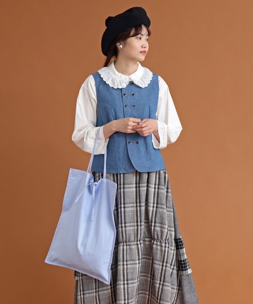 Malle(マル)の「malle 80/オックス エコバッグ(エコバッグ/サブバッグ・レディース・サックスブルー/イエロー/オフホワイト・FREE)」の8枚目の写真