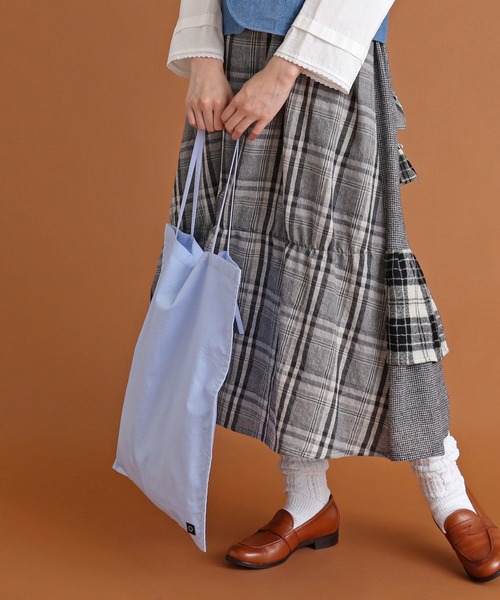 Malle(マル)の「malle 80/オックス エコバッグ(エコバッグ/サブバッグ・レディース・サックスブルー/イエロー/オフホワイト・FREE)」の6枚目の写真