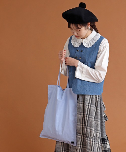 Malle(マル)の「malle 80/オックス エコバッグ(エコバッグ/サブバッグ・レディース・サックスブルー/イエロー/オフホワイト・FREE)」の10枚目の写真