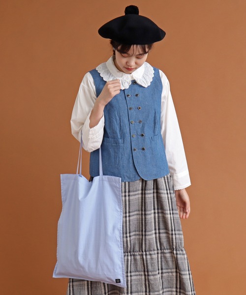 Malle(マル)の「malle 80/オックス エコバッグ(エコバッグ/サブバッグ・レディース・サックスブルー/イエロー/オフホワイト・FREE)」の9枚目の写真
