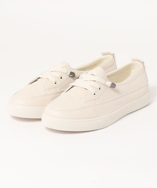 STYLEBLOCK（スタイルブロック）の「ハーフレースアップスニーカー（スニーカー・レディース・ホワイト/ベージュ・39/37/38/40/36/35）」の4枚目の写真