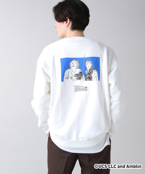 RAGEBLUE（レイジブルー）の「MOVIEイラスト/裏毛スウェットクルー/254639（スウェット・メンズ・ブラック/ダークグリーン/オフホワイト/ダークブラウン/ブルー・LARGE/SMALL/MEDIUM）」の18枚目の写真