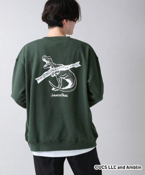 RAGEBLUE（レイジブルー）の「MOVIEイラスト/裏毛スウェットクルー/254639（スウェット・メンズ・ブラック/ダークグリーン/オフホワイト/ダークブラウン/ブルー・LARGE/SMALL/MEDIUM）」の7枚目の写真