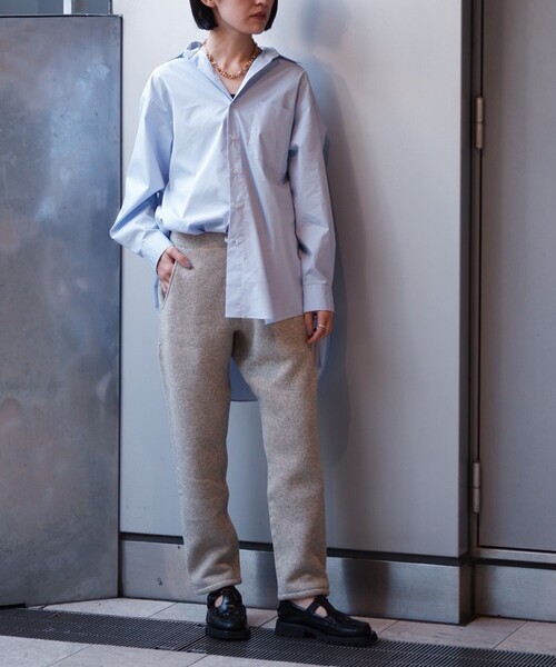 Aresense（アーセンス）の「BURLAP OUTFITTER × Aresense/バーラップアウトフィッター 別注ニットフリースパンツ（スウェットパンツ・レディース・ブラック/オフホワイト・SMALL/MEDIUM）」の11枚目の写真