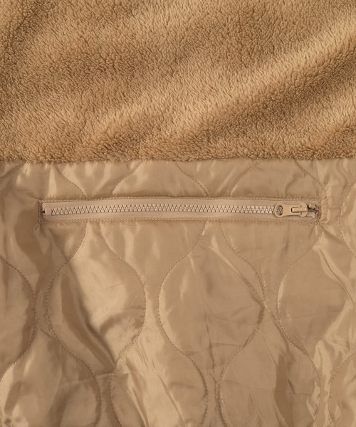 make a ray!(メイク ア レイ!)の「シェルパフリース×キルティング ジップスタンド ジャケット/ジップジャケット(ブルゾン・メンズ・ブラック/ベージュ/アイボリー・XL/M/L)」の9枚目の写真