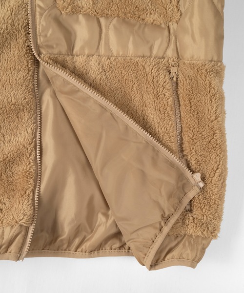make a ray!(メイク ア レイ!)の「シェルパフリース×キルティング ジップスタンド ジャケット/ジップジャケット(ブルゾン・メンズ・ブラック/ベージュ/アイボリー・XL/M/L)」の8枚目の写真